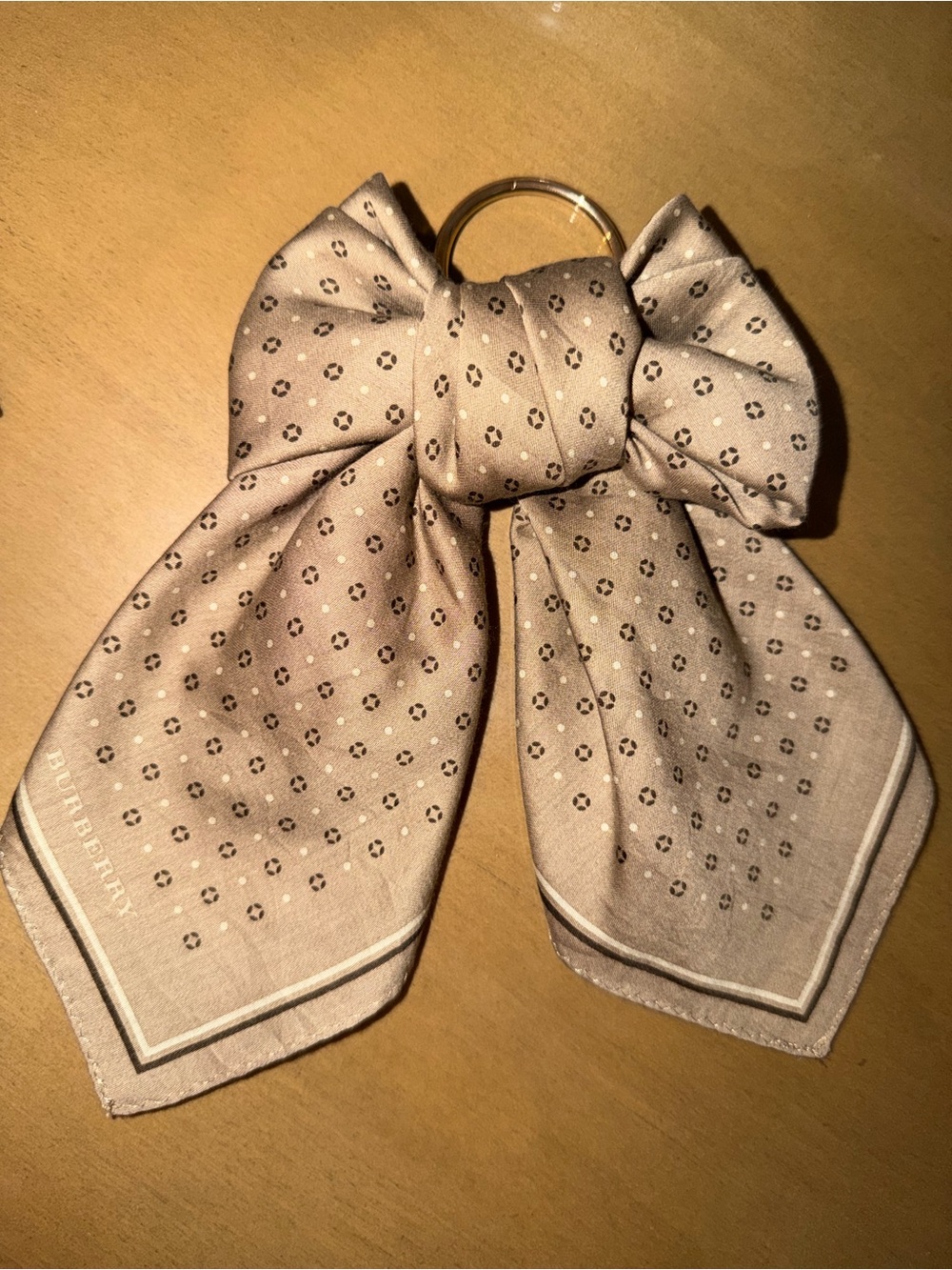 Burberry scarf bow charm
